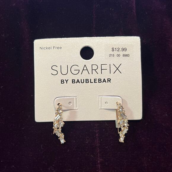 Sugarfix by Baublebar Crystal Cluster Crawler Earrings - Picture 1 of 6
